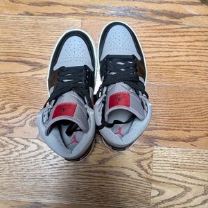 Men's Gray and Red Sneakers